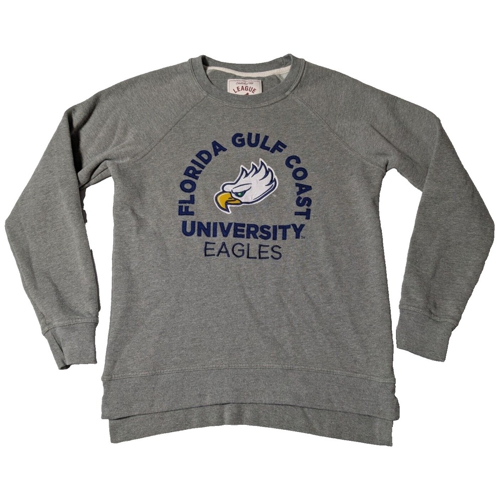 FGCU FLORIDA GULF COAST UNIVERSITY EAGLES‎ Men Small Gray LEAGUE Sweatshirt